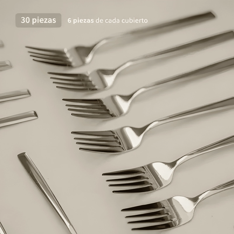 SET DE CUCHILLERIA 30 PCS ACERO INOXIDABLE #5 - 1