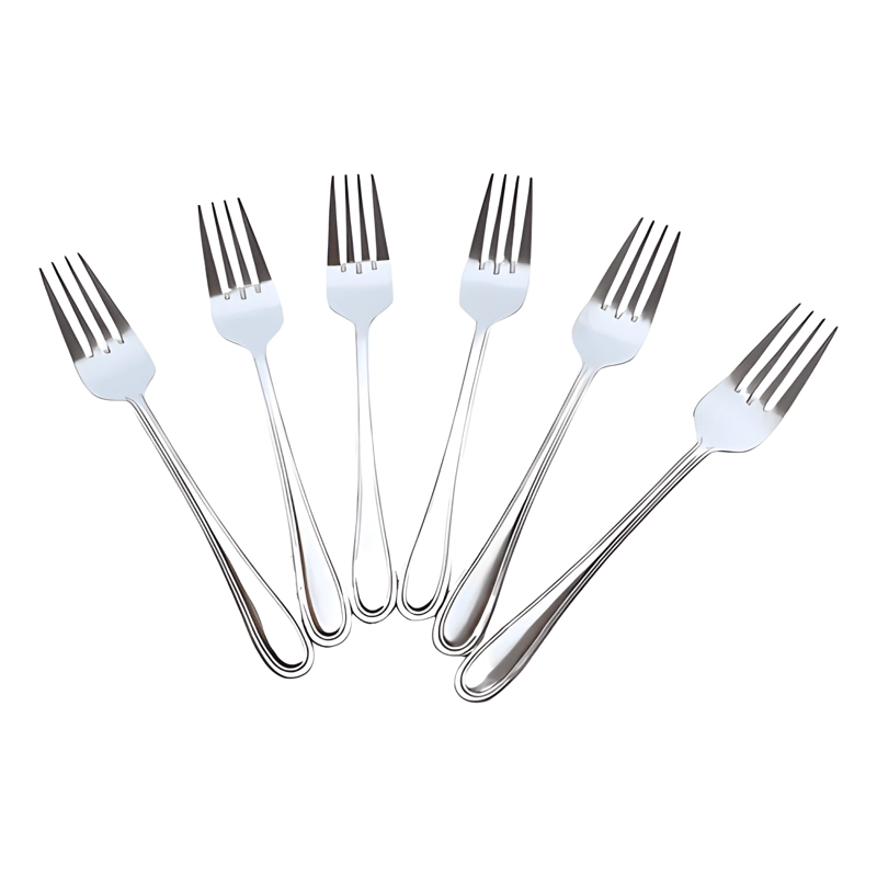 PACK 6 TENEDORES + 6 CUCHILLOS DE MESA ACERO INOXIDABLE #2 - 3