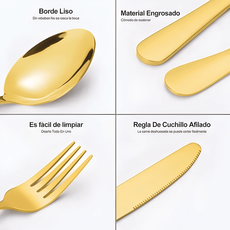 JUEGO DE CUBIERTOS DE ACERO INOXIDABLE, 30 PIEZAS #1 - 2