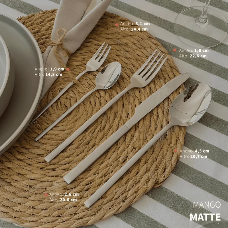 SET DE CUCHILLERIA 30 PCS CUBIERTOS ACERO INOXIDABLE - 4