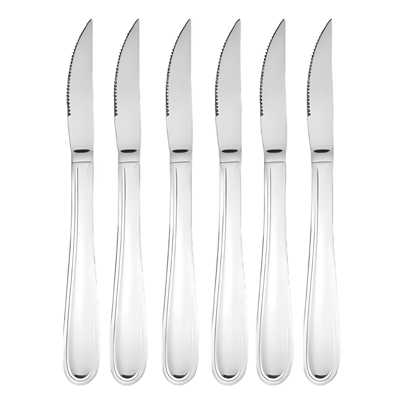 JUEGO DE CUCHILLOS DE MESA, DENTADOS PARA CARNE - 1
