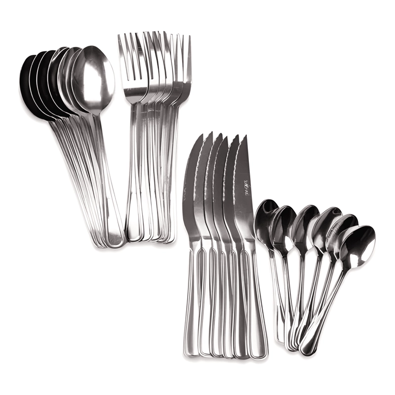 JUEGO CUCHILLERIA 24 PIEZAS 1 5 MM ROYAL PLATEADO - 1