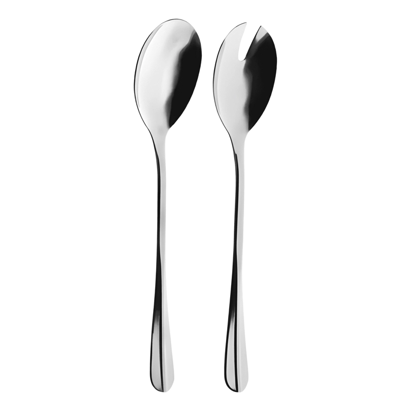 SET DE CUBIERTOS ENSALADA 2 PIEZAS ACERO INOXIDABLE GRIS - 1