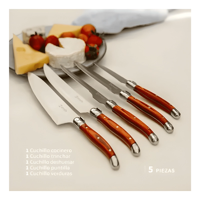 SET CUCHILLOS 5 PCS ACERO INOXIDABLE - 2