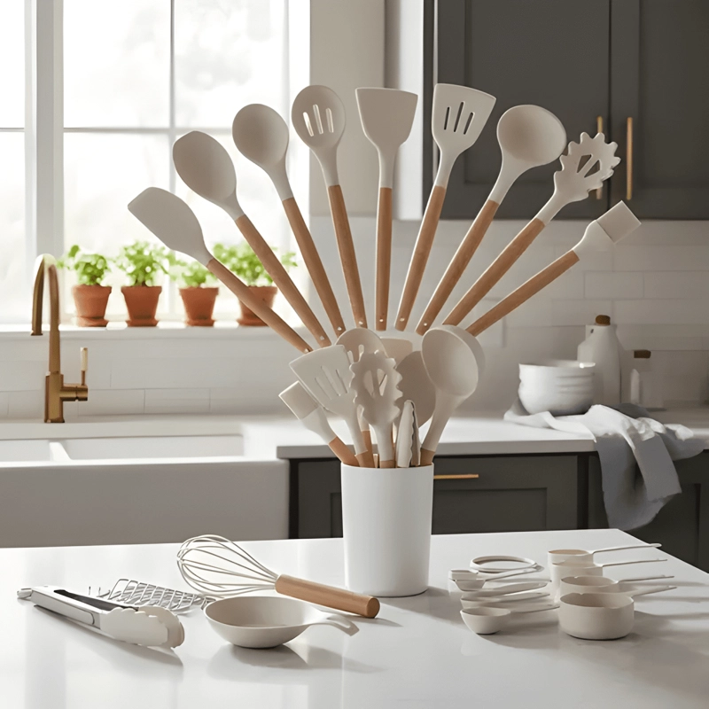 JUEGO DE UTENSILIOS COCINA PREMIUM TASAS MEDIDORA 33PZAS #2 - 1
