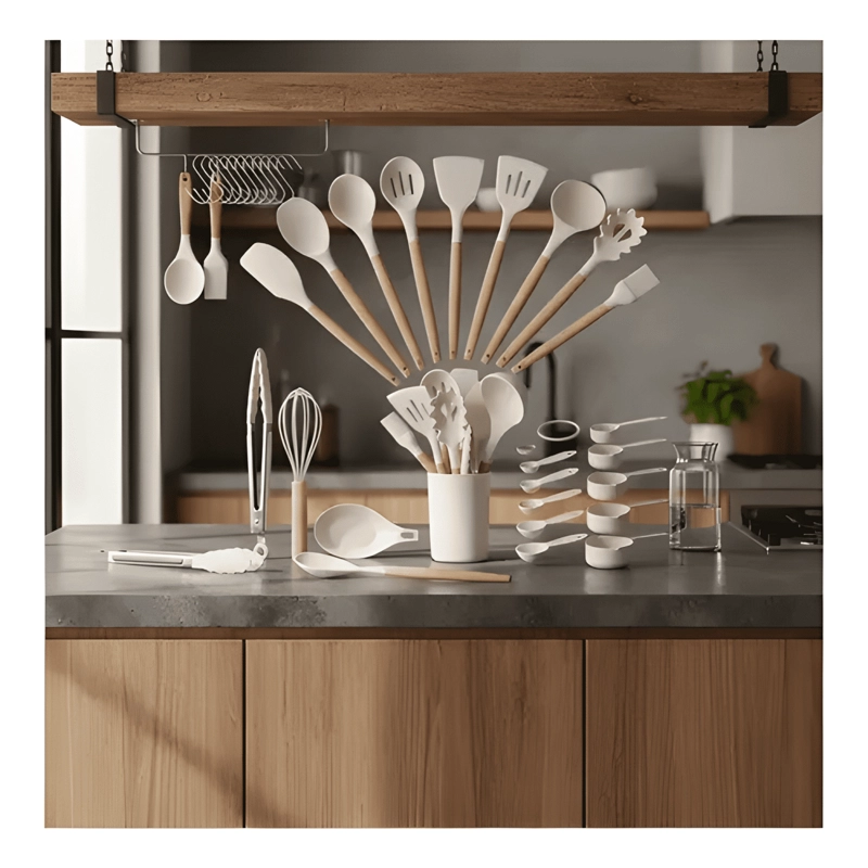 JUEGO DE UTENSILIOS COCINA PREMIUM TASAS MEDIDORA 33PZAS #2 - 3