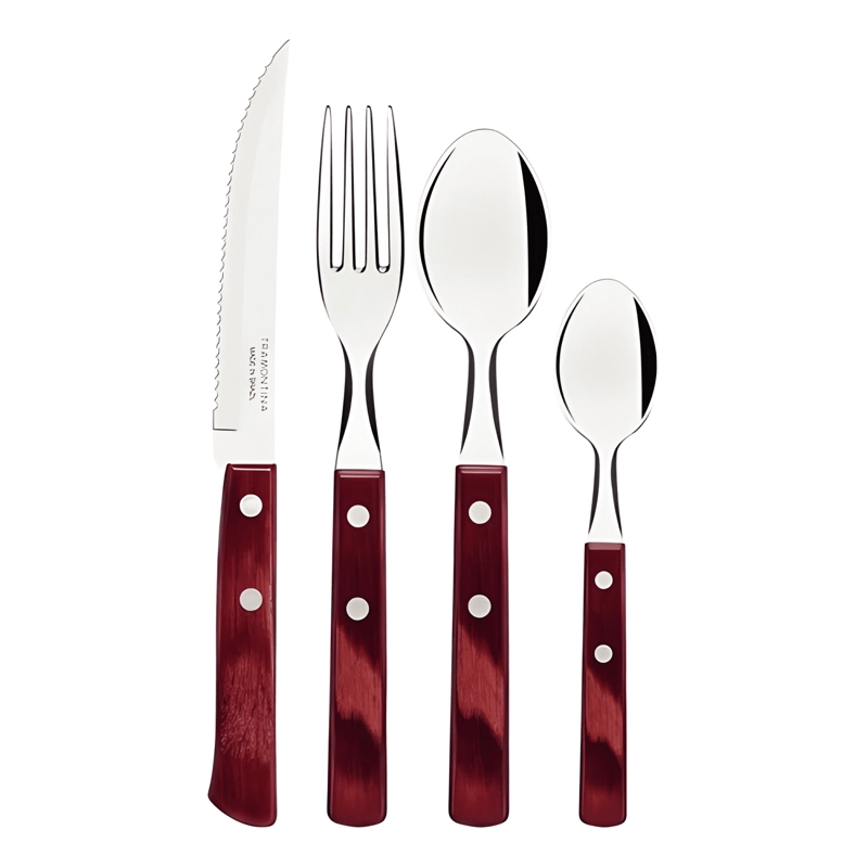SET DE CUBIERTOS CON CUCHILLOS DE ASADO 24 PIEZAS - 1