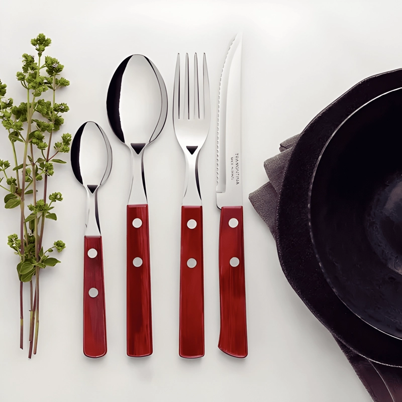 SET DE CUBIERTOS CON CUCHILLOS DE ASADO 24 PIEZAS - 2