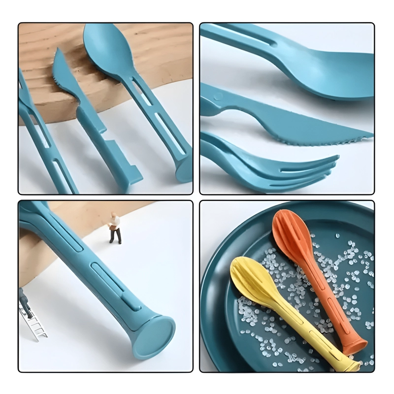 SET CUBIERTOS 3 EN 1 PORTATIL CUCHILLO TEN CUCHA FREE BPA - 1