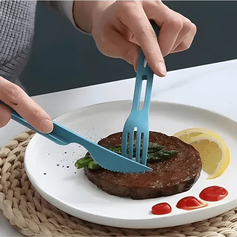 SET CUBIERTOS 3 EN 1 PORTATIL CUCHILLO TEN CUCHA FREE BPA - 2