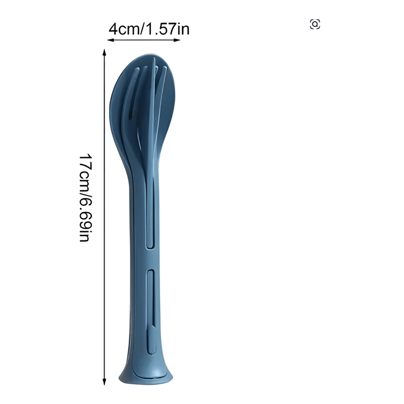 SET CUBIERTOS 3 EN 1 PORTATIL CUCHILLO TEN CUCHA FREE BPA - 3