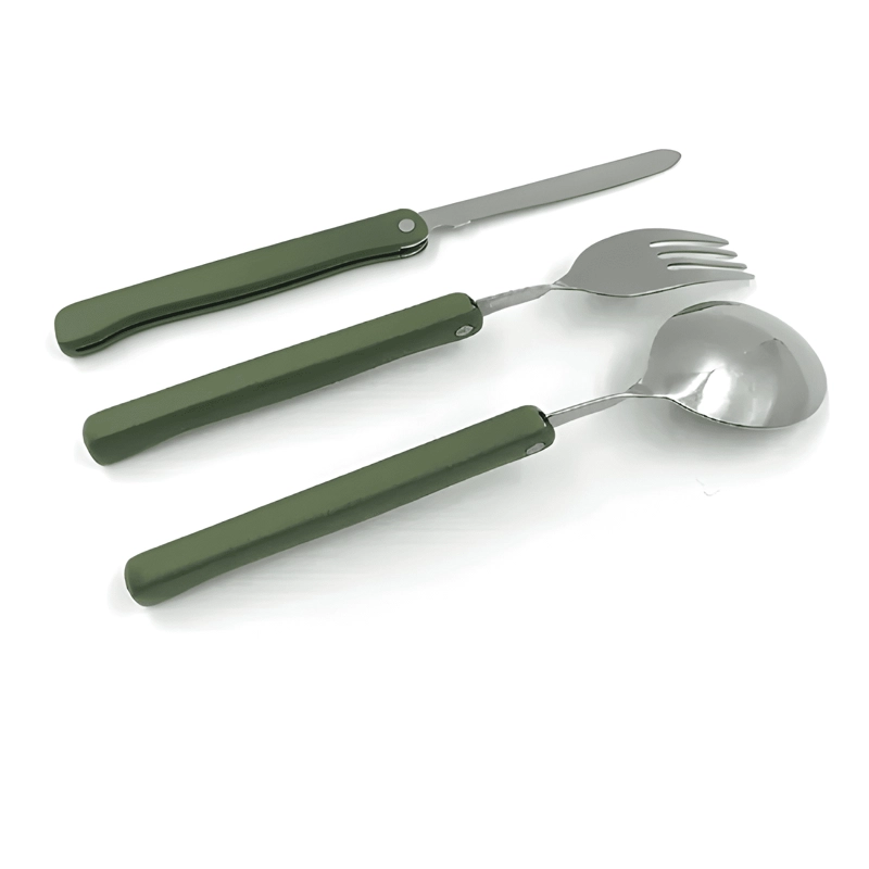 SET CUBIERTOS CAMPING SET SERVICIO CAMPING 3PIEZAS+ESTUCHE - 3