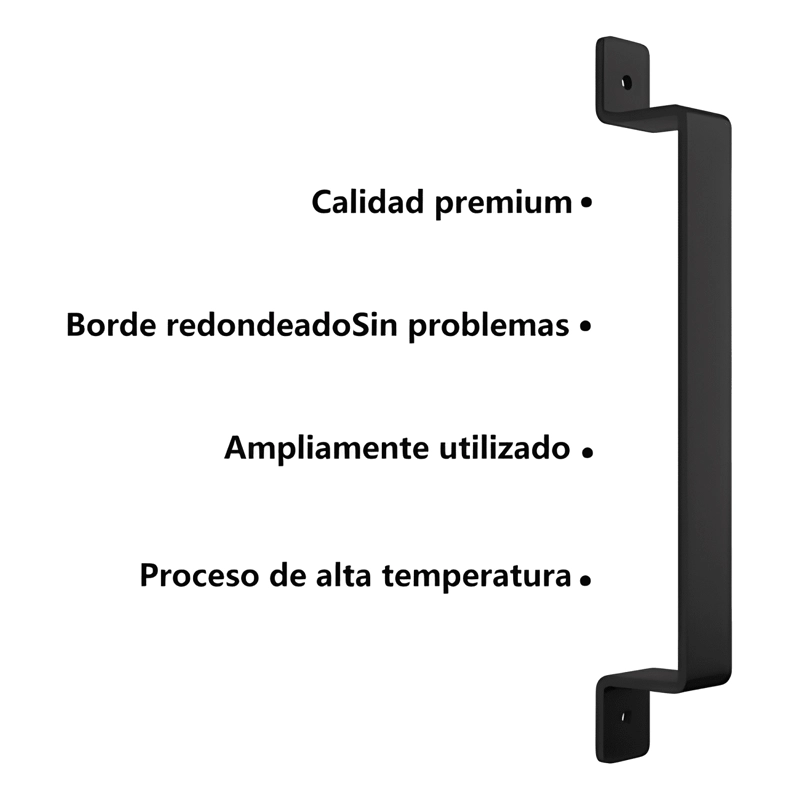 MANILLA ACERO AL CARBONO PUERTA GRANERO 19 CM 2PZ, NEGRO - 4