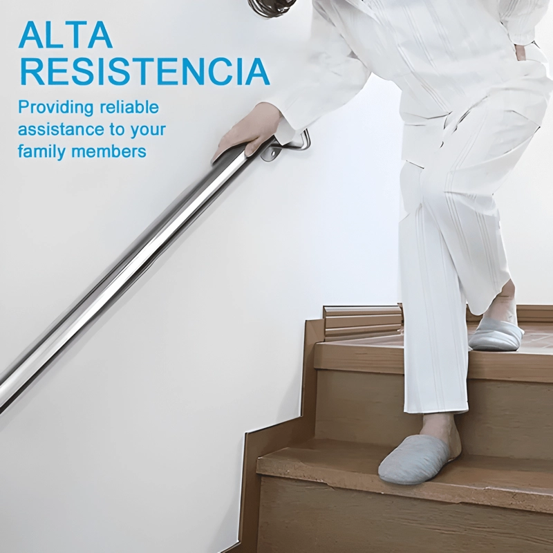 PASAMANOS INOX ESCALERAS 2 M CON SOPORTES, EMPALMABLE #2 - 3