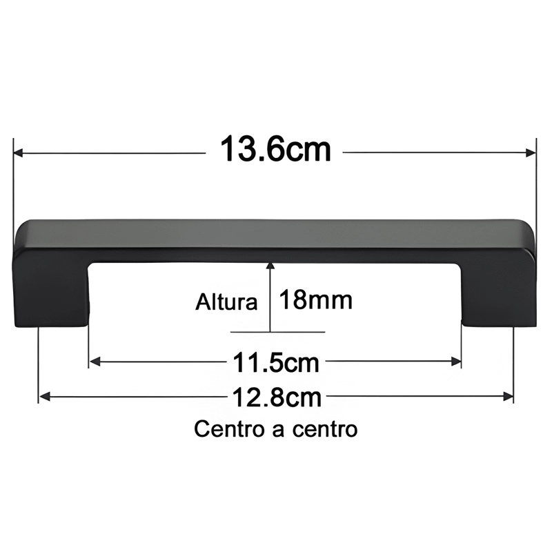 TIRADOR COCINA Y CAJONES 5 PULGADAS 10 PIEZAS, NEGRO - 1