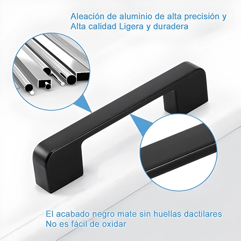 TIRADOR COCINA Y CAJONES 5 PULGADAS 10 PIEZAS, NEGRO - 4