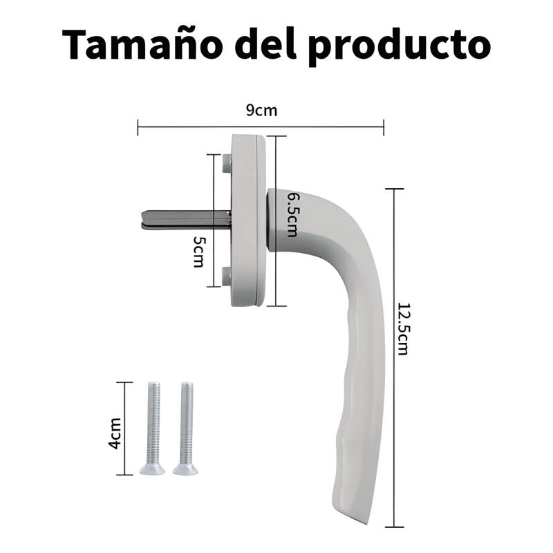 MANILLA VENTANA ALUMINIO Y PVC 4 PIEZAS, BLANCO Y NEGRO #1 - 1