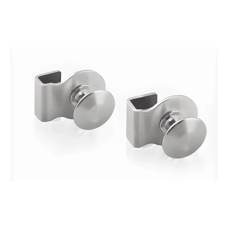 TIRADOR PUERTA DE VIDRIO ACERO INOXIDABLE 28X38, 2 PIEZAS - 1