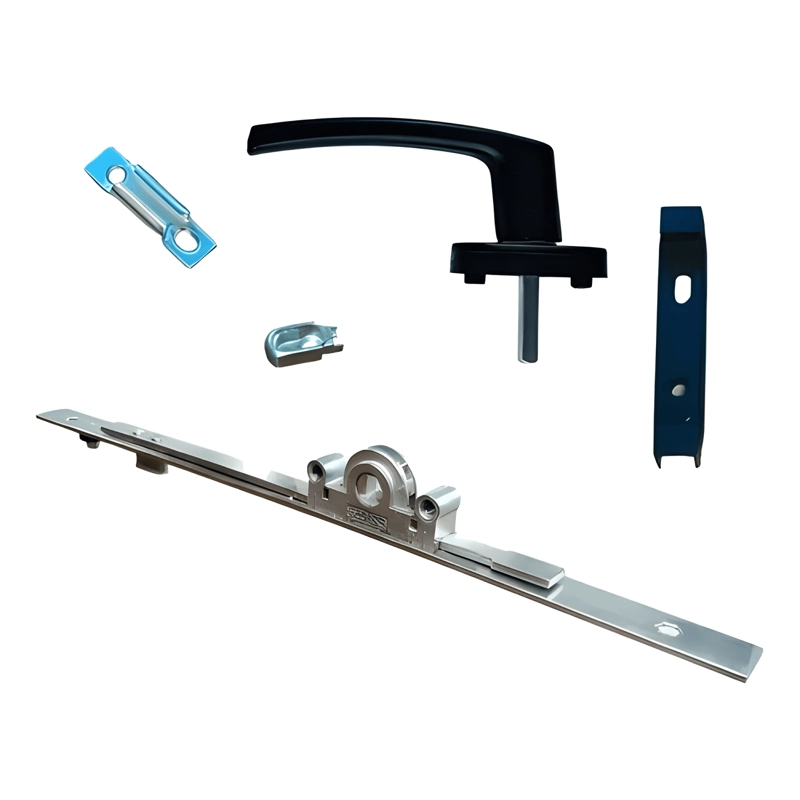 KIT MANILLA RECTA Y SEGURO CREMONA UNIPUNTO PARA VENTANAS - 1