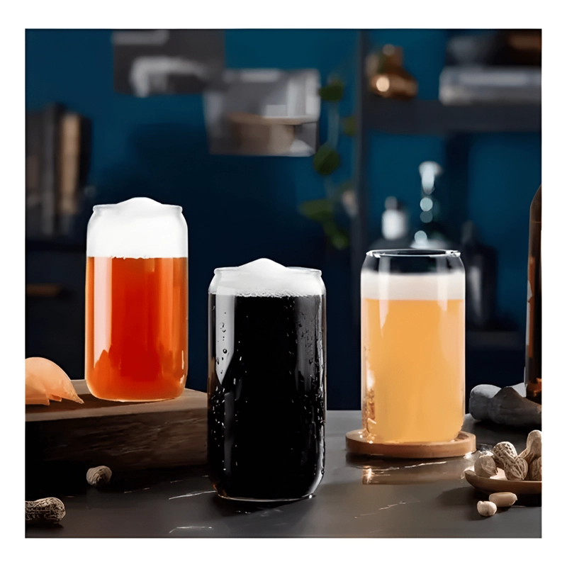 PACK 10 VASO LATA VIDRIO CON BOMBILLA TAPA BAMBU 550 ML - 1