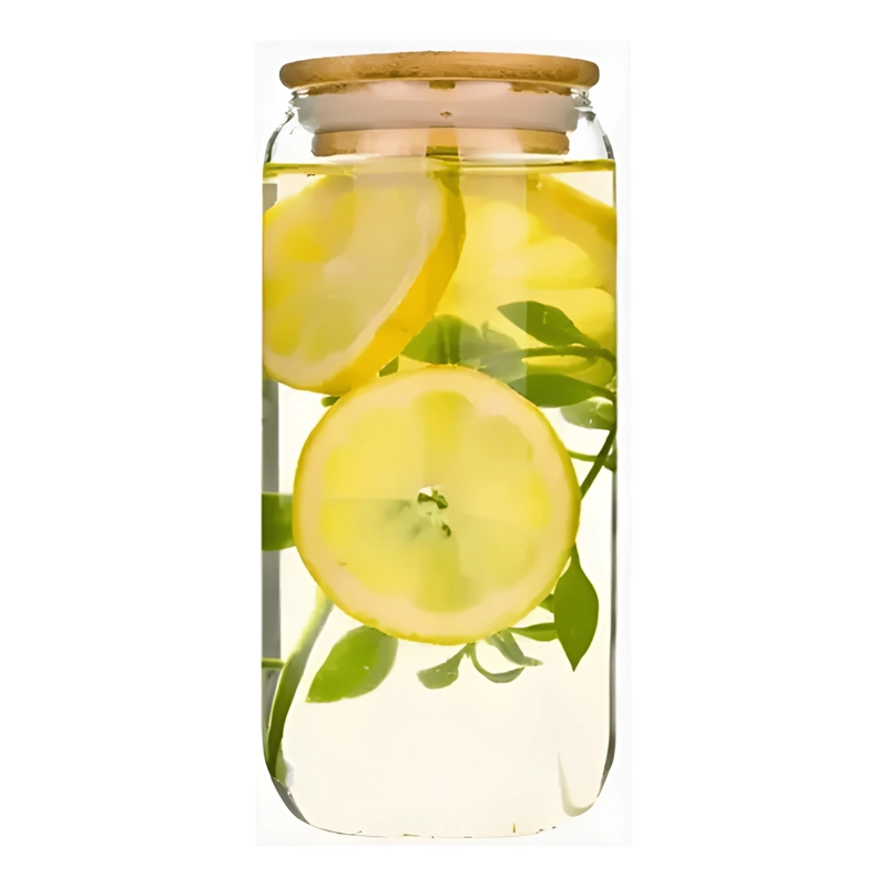 PACK 10 VASO LATA VIDRIO CON BOMBILLA TAPA BAMBU 550 ML - 3
