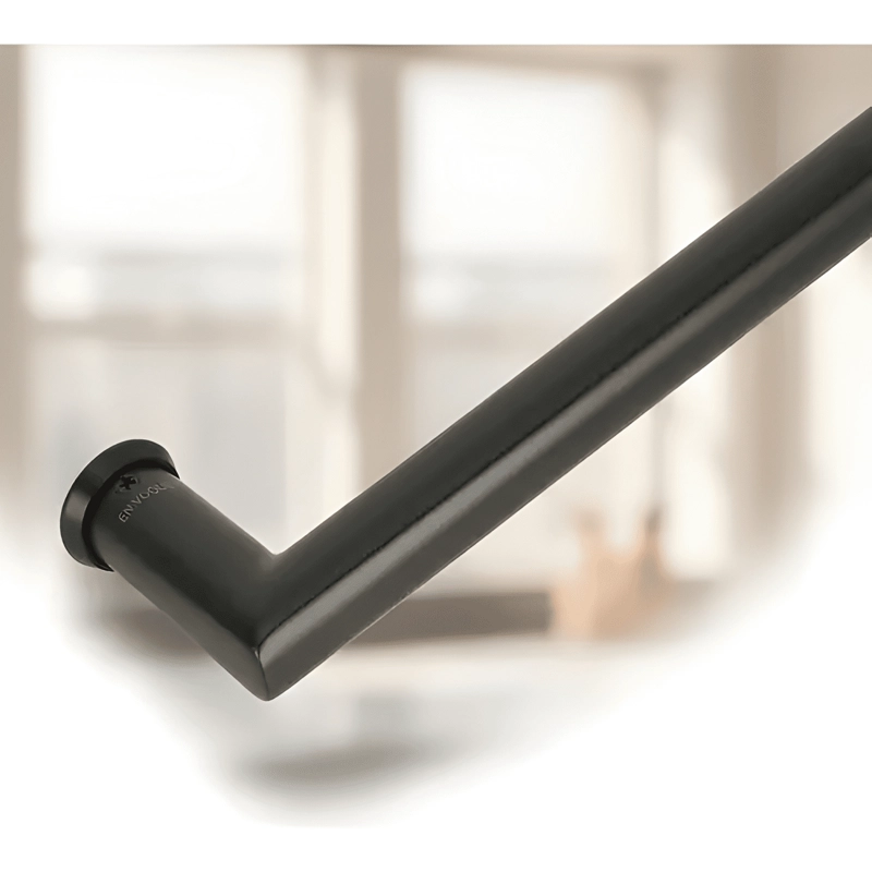 TIRADOR SIMPLE FIJACION INVISIBLE 30 CM, NEGRO MATE #13 - 3