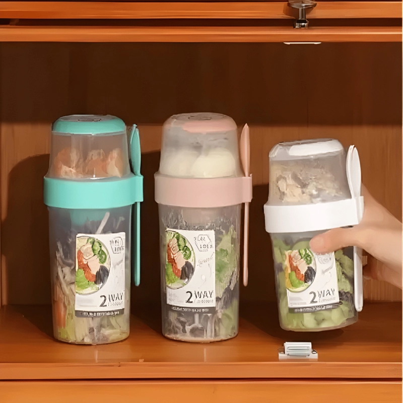 VASO CONTENEDOR HERME TICO PARA ENSALADA Y CEREAL - 2