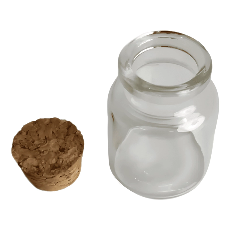 FRASCO DE VIDRIO TAPA CORCHO 20 ML 12U - 1