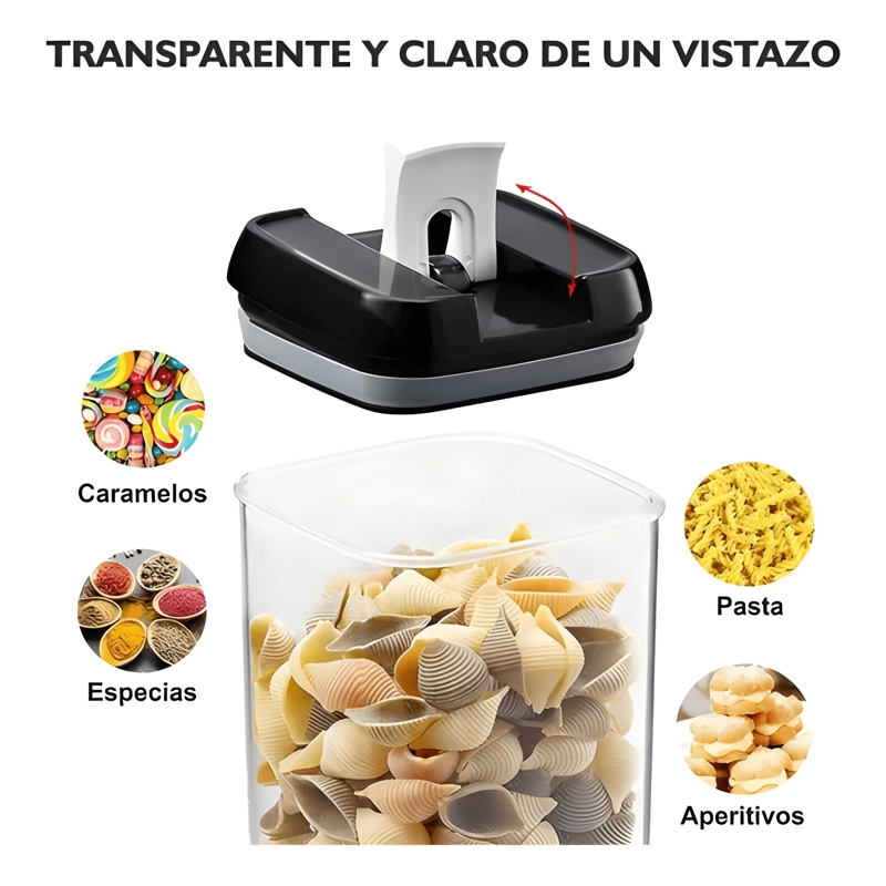 SET 6 FRASCOS TARROS CON TAPA DE BAMBU - 4