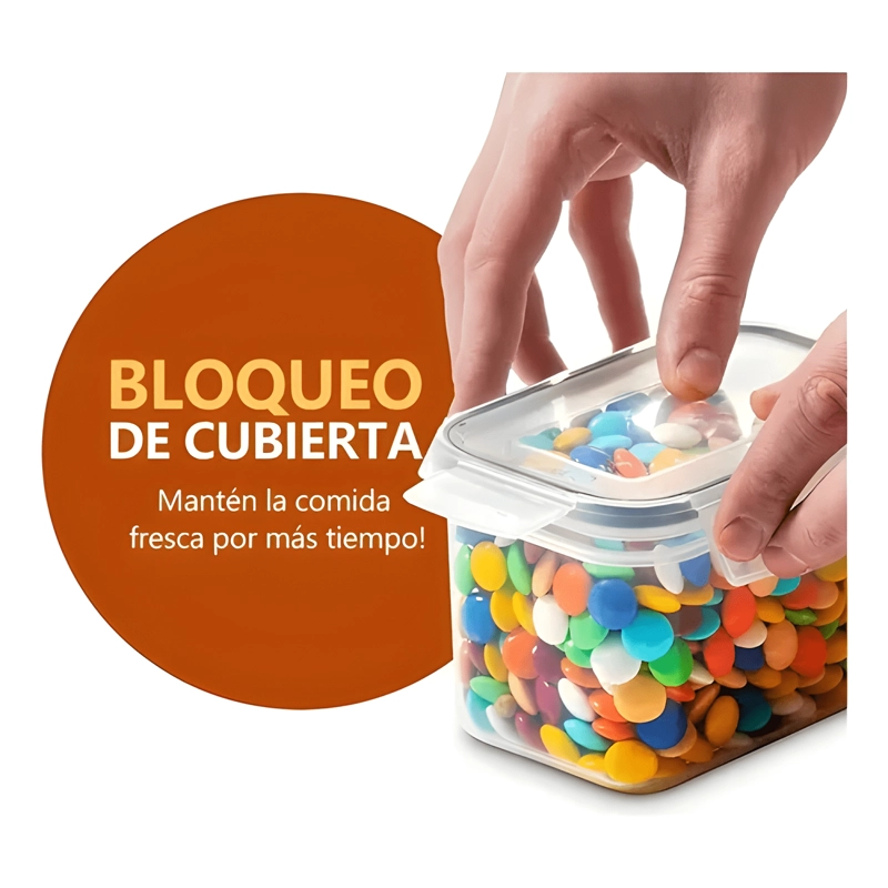 RECIPIENTE HERME TICO PLASTICO PORTACEREALES 28U - 2