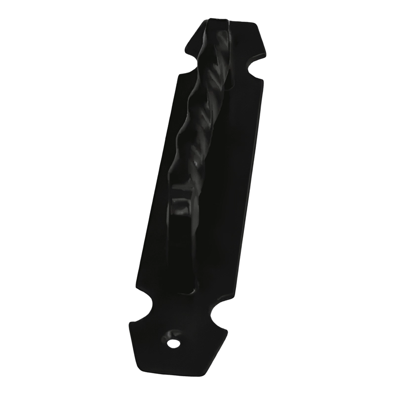 MANILLA DE ACERO MATE CON BASE 20 CM, NEGRA - 2