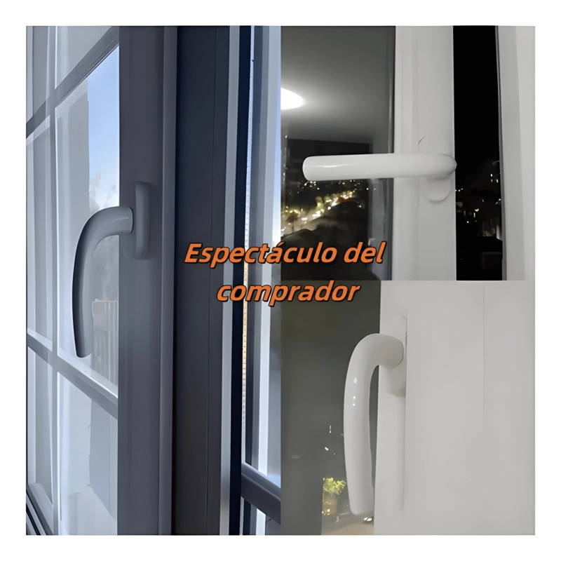 MANILLA VENTANA ALUMINIO Y PVC 4 PIEZAS, BLANCO Y NEGRO #2 - 3
