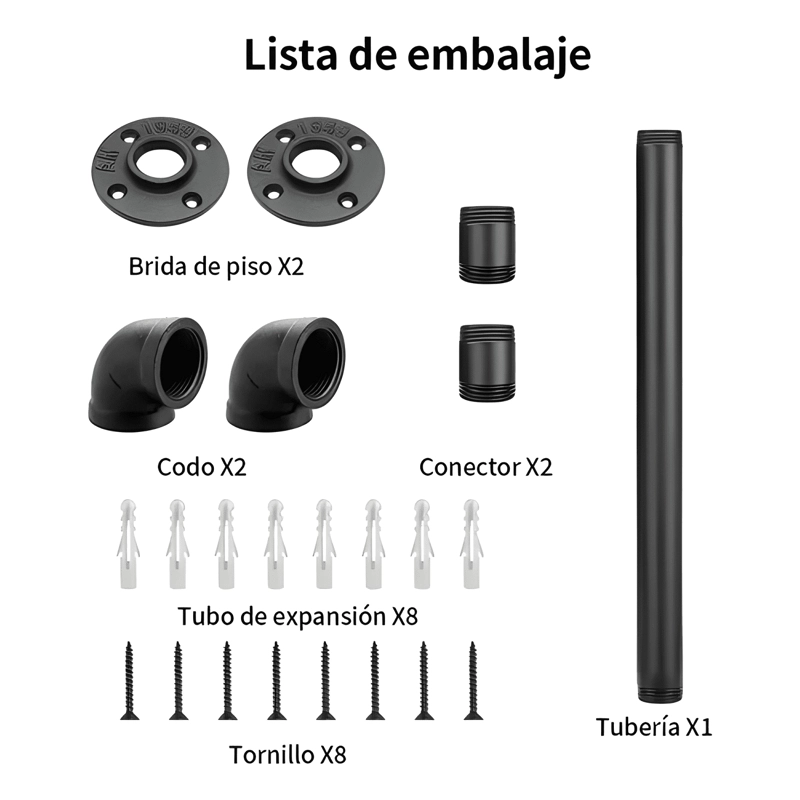 BARANDAL PASAMANOS DE TUBO PARA ESCALERAS 1 M #2 - 3