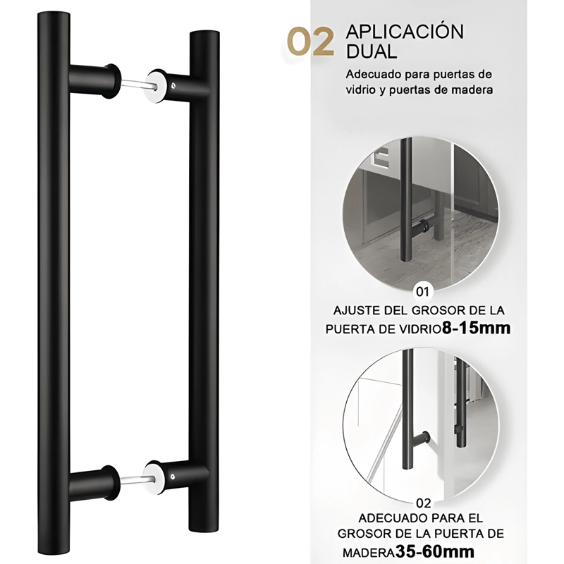 MANILLON DOBLE 100 CM PARA MADERA, CRISTAL Y METAL - 2