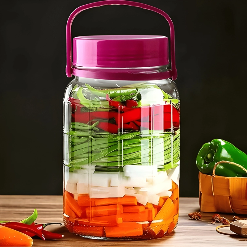 FRASCO TARRO DE VIDRIO HERME TICO 5 L CON TAPA - 1