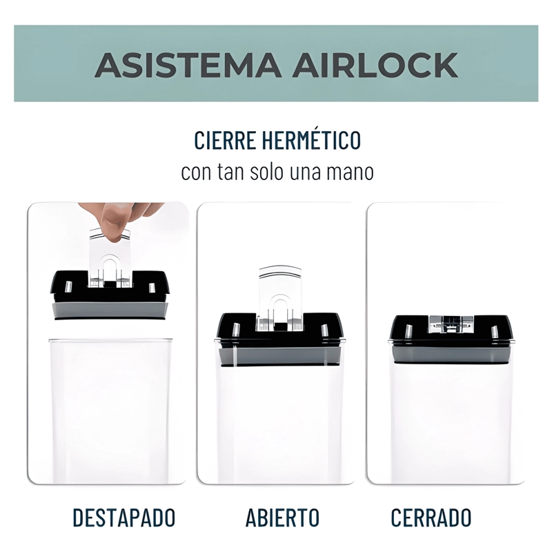 SET 5 CONTENEDORES HERME TICOS ORGANIZADORES DE ALIMENTOS - 3