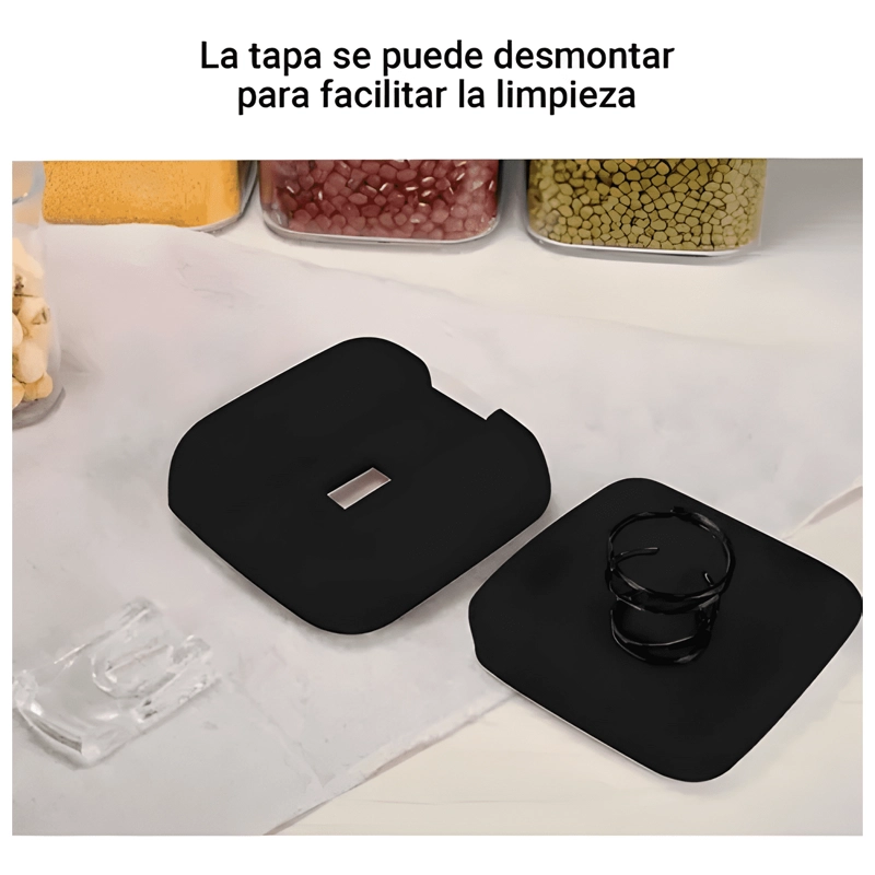 RECIPIENTE HERME TICO APILABLE 7U, NEGRO - 3