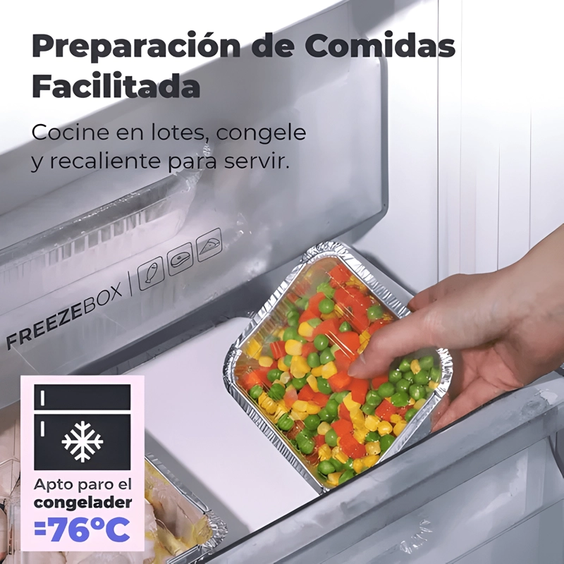 CONTENEDOR ENVASE ALUMINIO C30 CON TAPA 20U, TRANSPARENTE - 1
