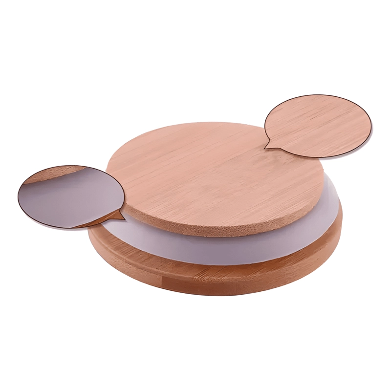 FRASCO HERME TICO VIDRIO TAPA BAMBU 4U, TRANSPARENTE - 2