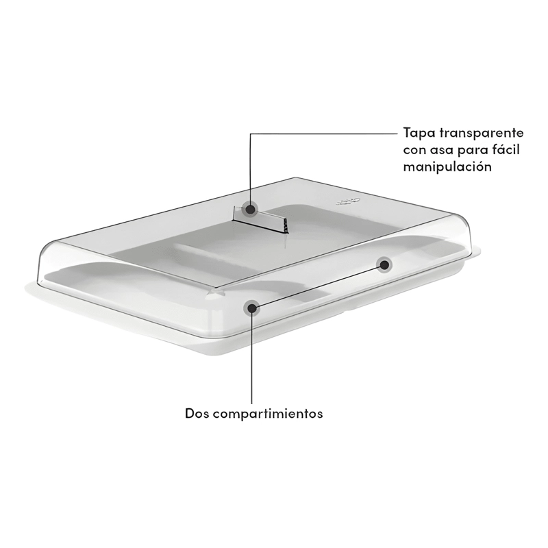 CONTENEDOR DOBLE, BLANCO - 2