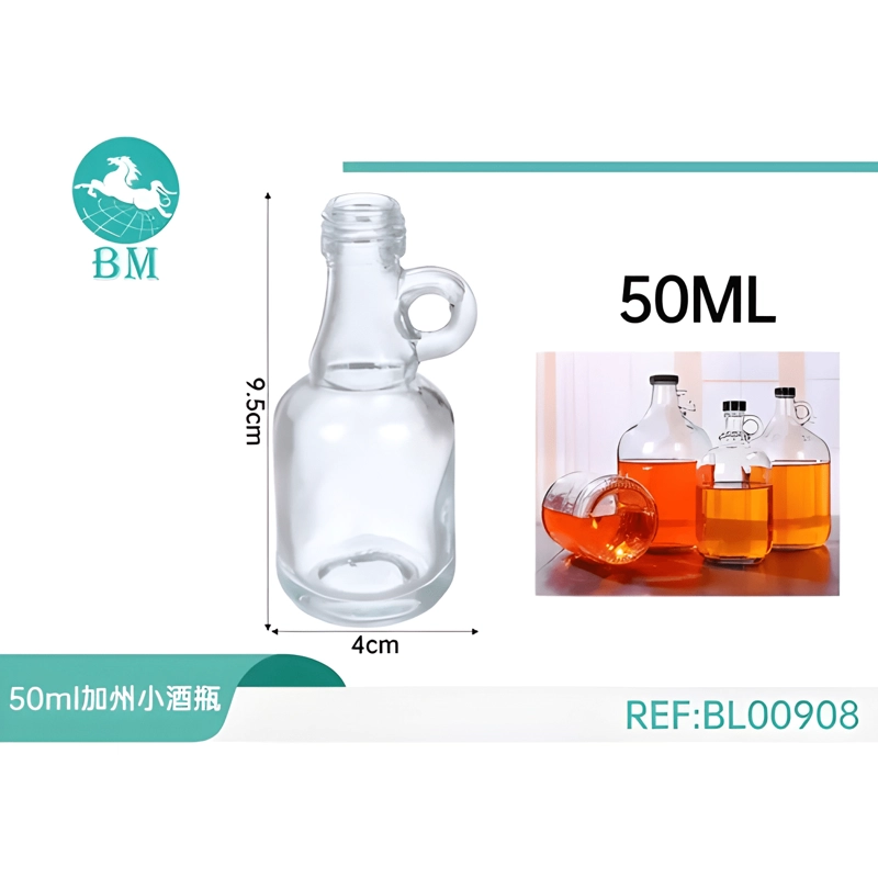 PACK 12 MINI BOTELLA DE VIDRIO 50 ML CON ASA - 1