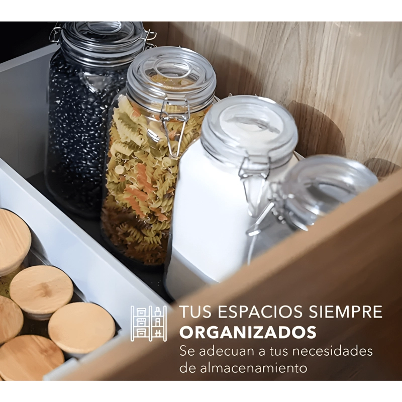 FRASCO TARRO CANISTER VIDRIO HERME TICO 2000 ML CON TAPA - 2