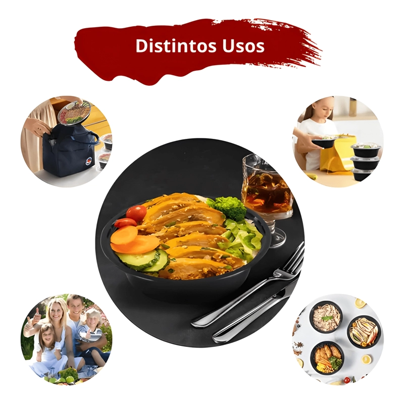 CONTENEDOR HERME TICO MEAL PREP REUTILIZABLE 946 ML 10U - 4