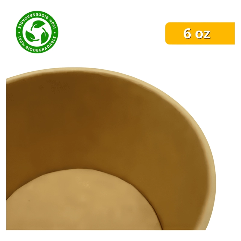 VASO POLIPAPEL KRAFT PARA HELADO Y SOPA 6 OZ 25U - 2
