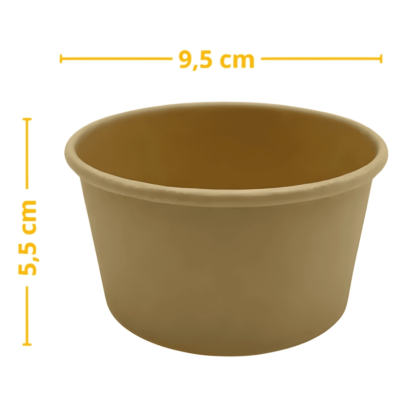 VASO POLIPAPEL KRAFT PARA HELADO Y SOPA 6 OZ 25U - 4