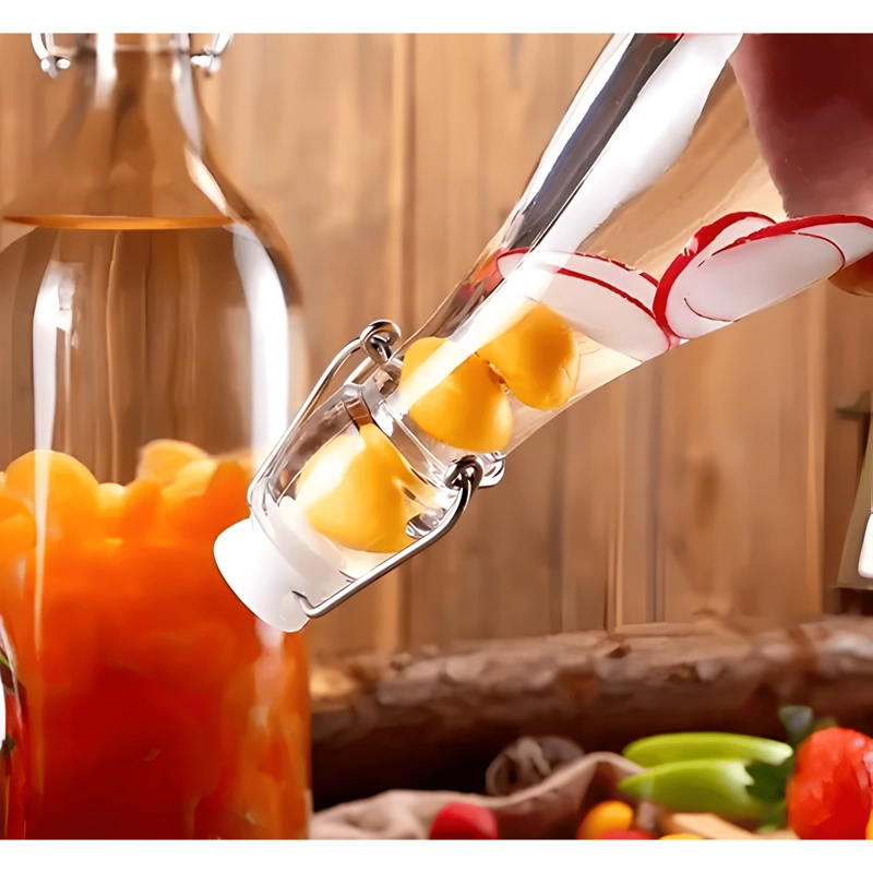 FRASCO DE VIDRIO HERME TICO CON TAPA, VINAGRA O LECHE 31 CM - 1