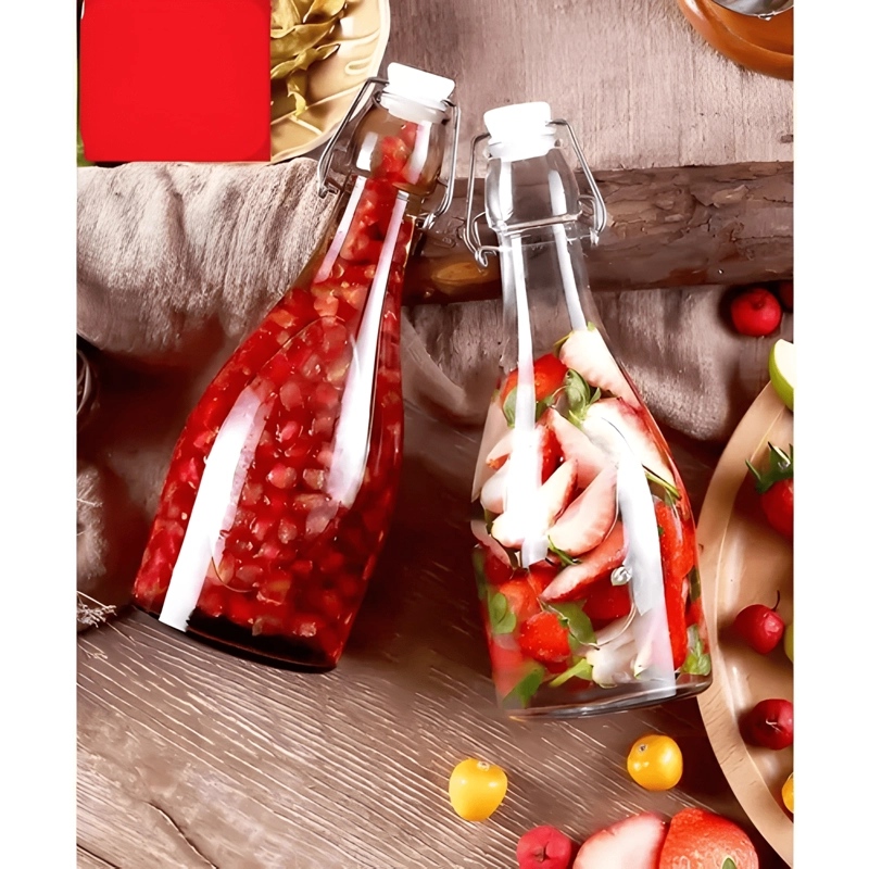 FRASCO DE VIDRIO HERME TICO CON TAPA, VINAGRA O LECHE 31 CM - 2