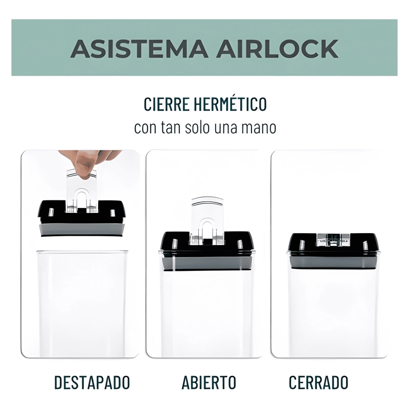 SET 7 CONTENEDORES TAPA HERME TICA PARA ALMACENAR - 3