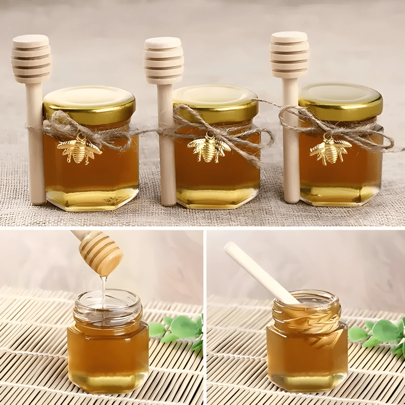 FRASCO VIDRIO MINI MIEL HEXAGONAL 45 ML CON TAPA 20U #2 - 3