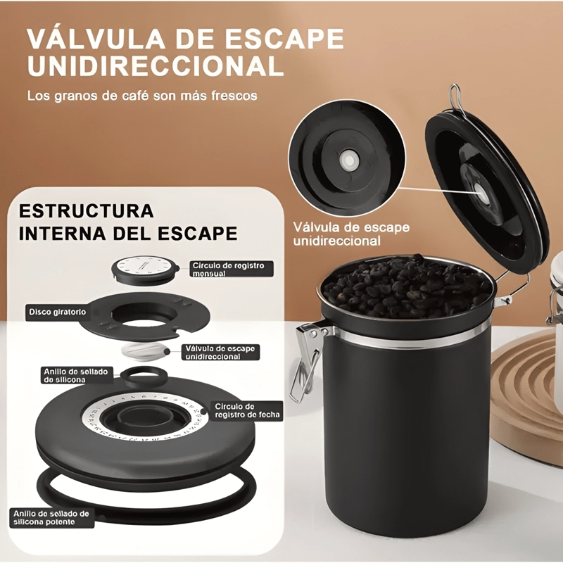 RECIPIENTE PARA CAFE  SELLADO 1,2 L - 2
